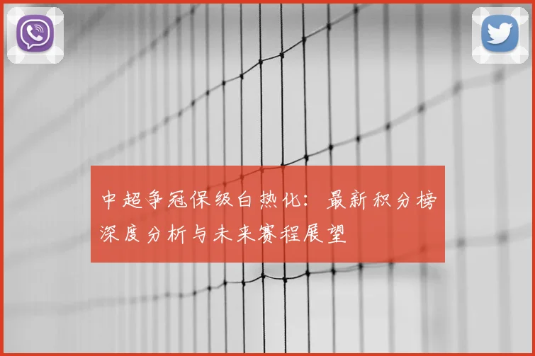 中超争冠保级白热化：最新积分榜深度分析与未来赛程展望